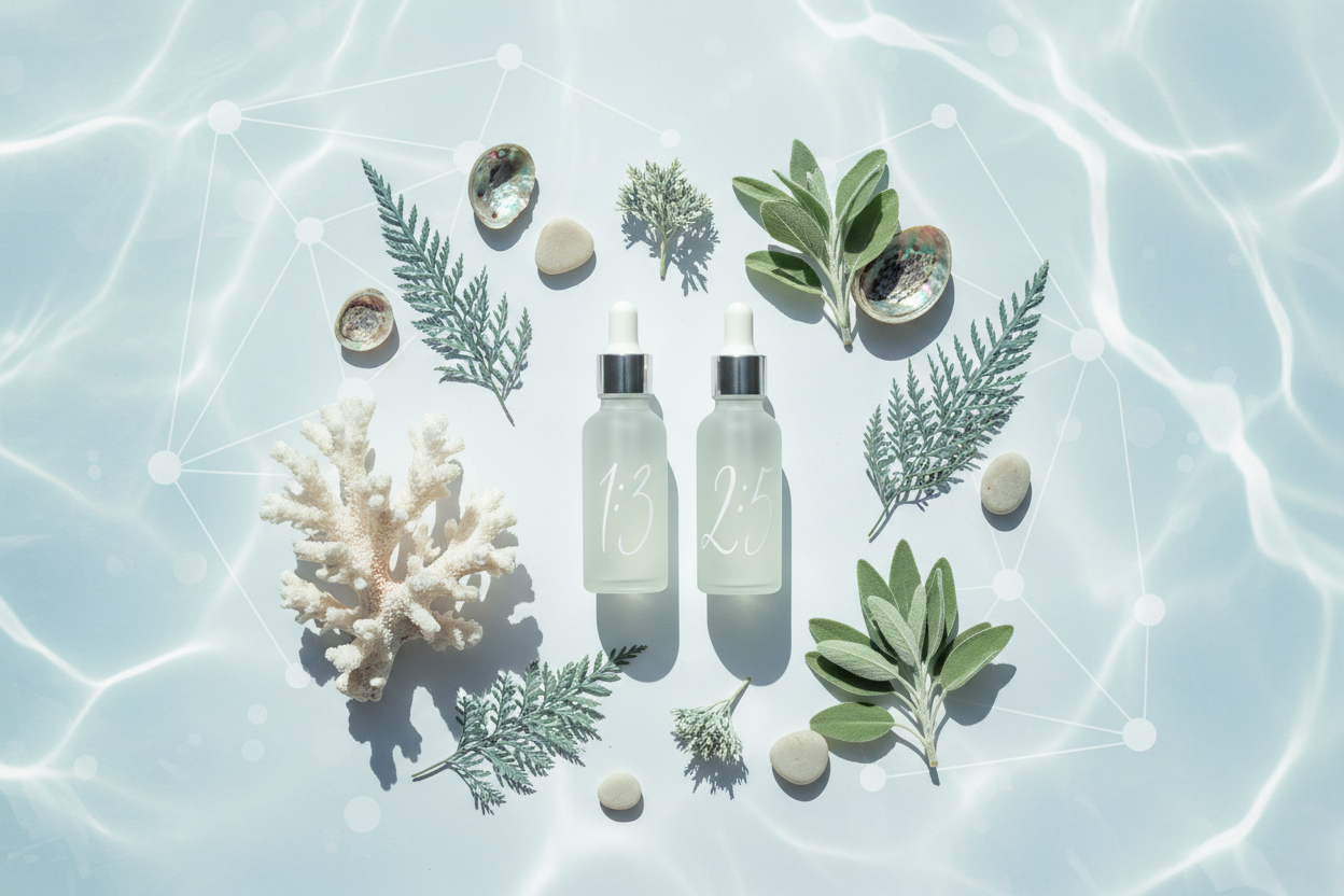 Two vials representing the 40:1 myo-inositol to D-chiro-inositol ratio for PCOS".