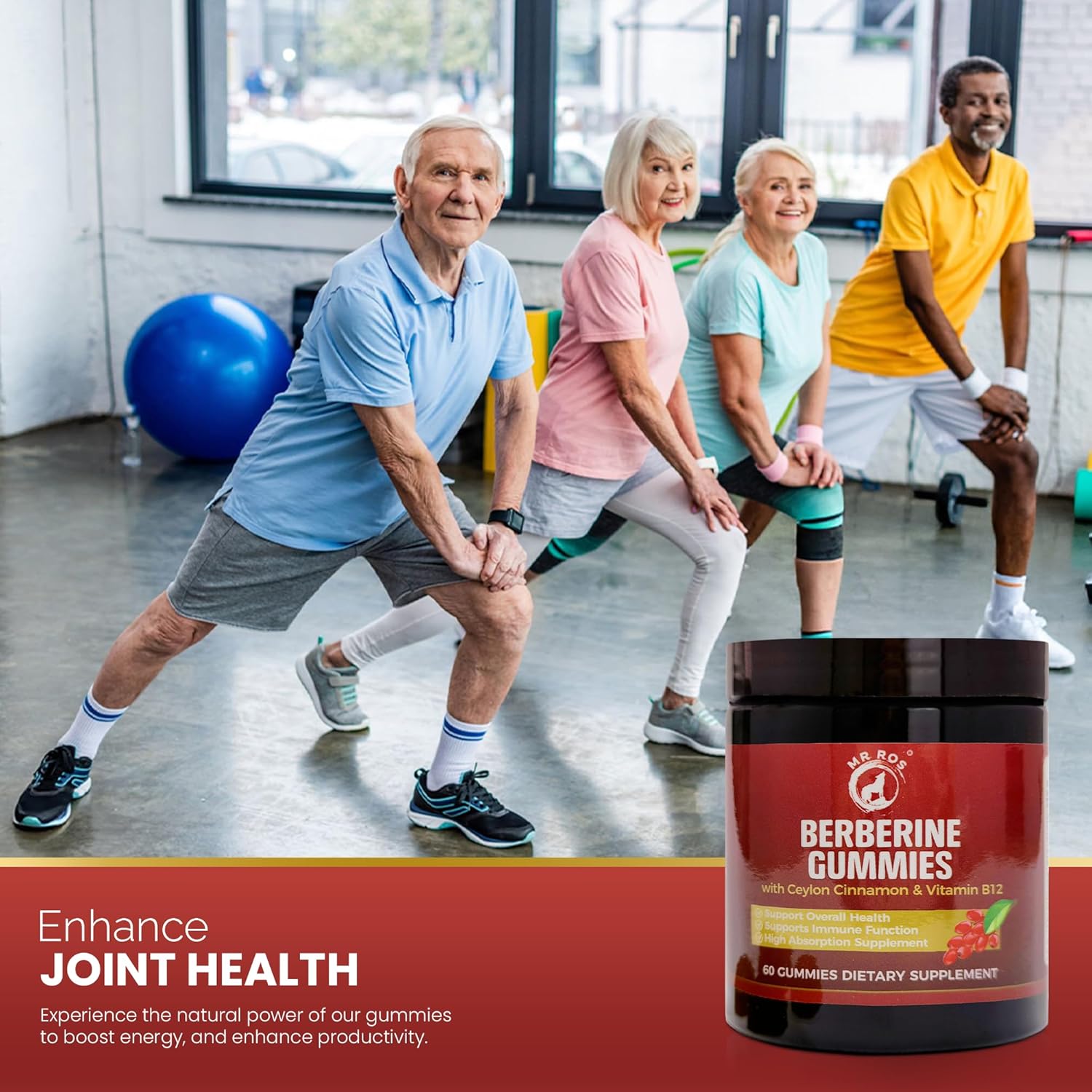 Mr Ros 1500 mg Berberine Gummies for Immunity & Metabolism - 60 Count