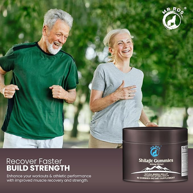 MR ROS 600mg Himalayan Shilajit Gummies for Men and Women - 60 Gummies