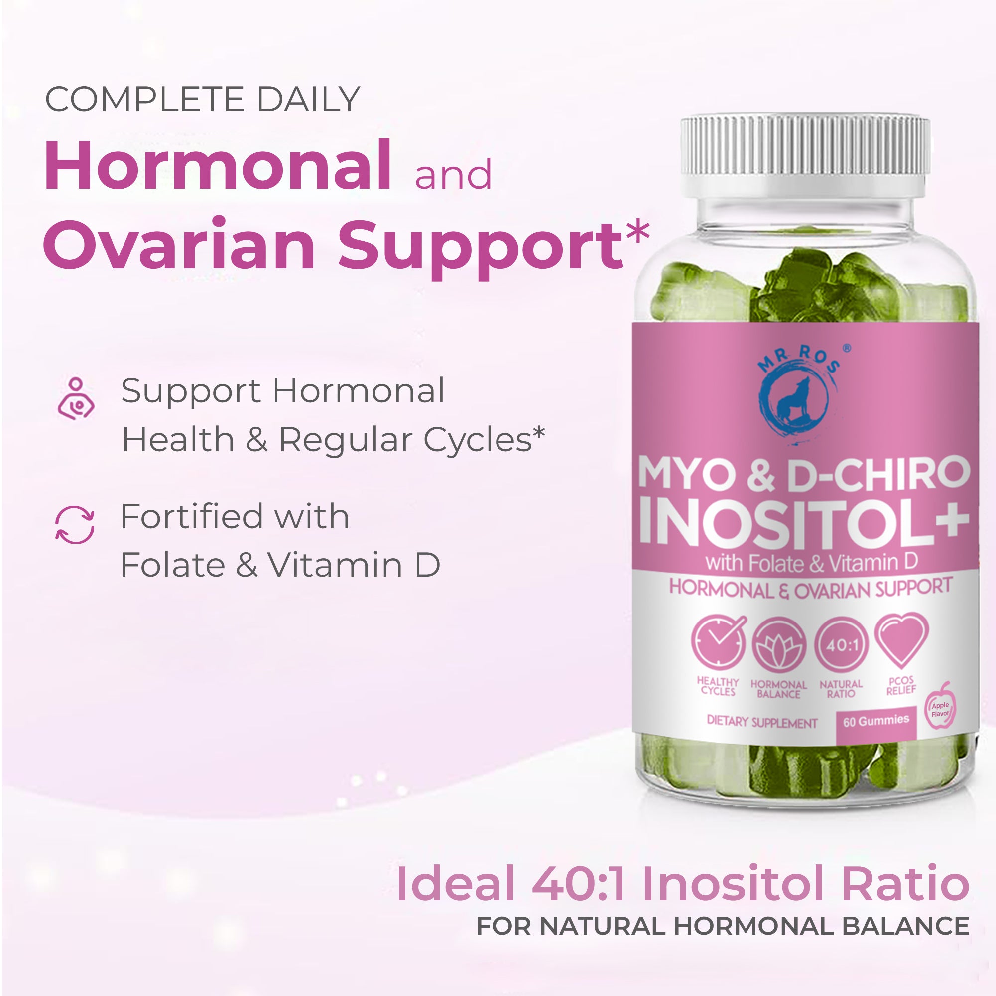 MR ROS PCOS Gummies – Apple flavor – Hormone Balance Support