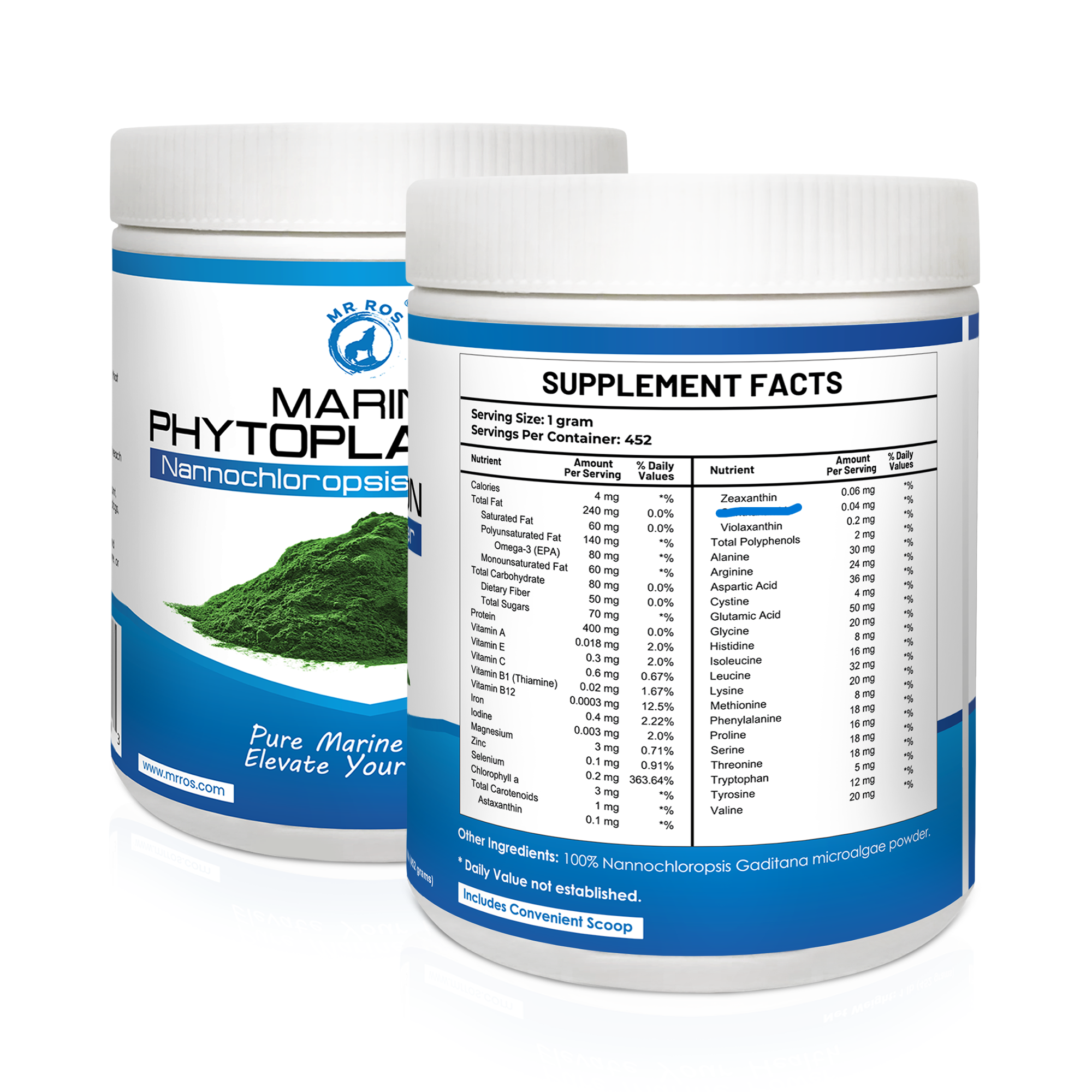 Marine Phytoplankton Powder (1lb): Superfood Women & Men and Dogs Micro Algae