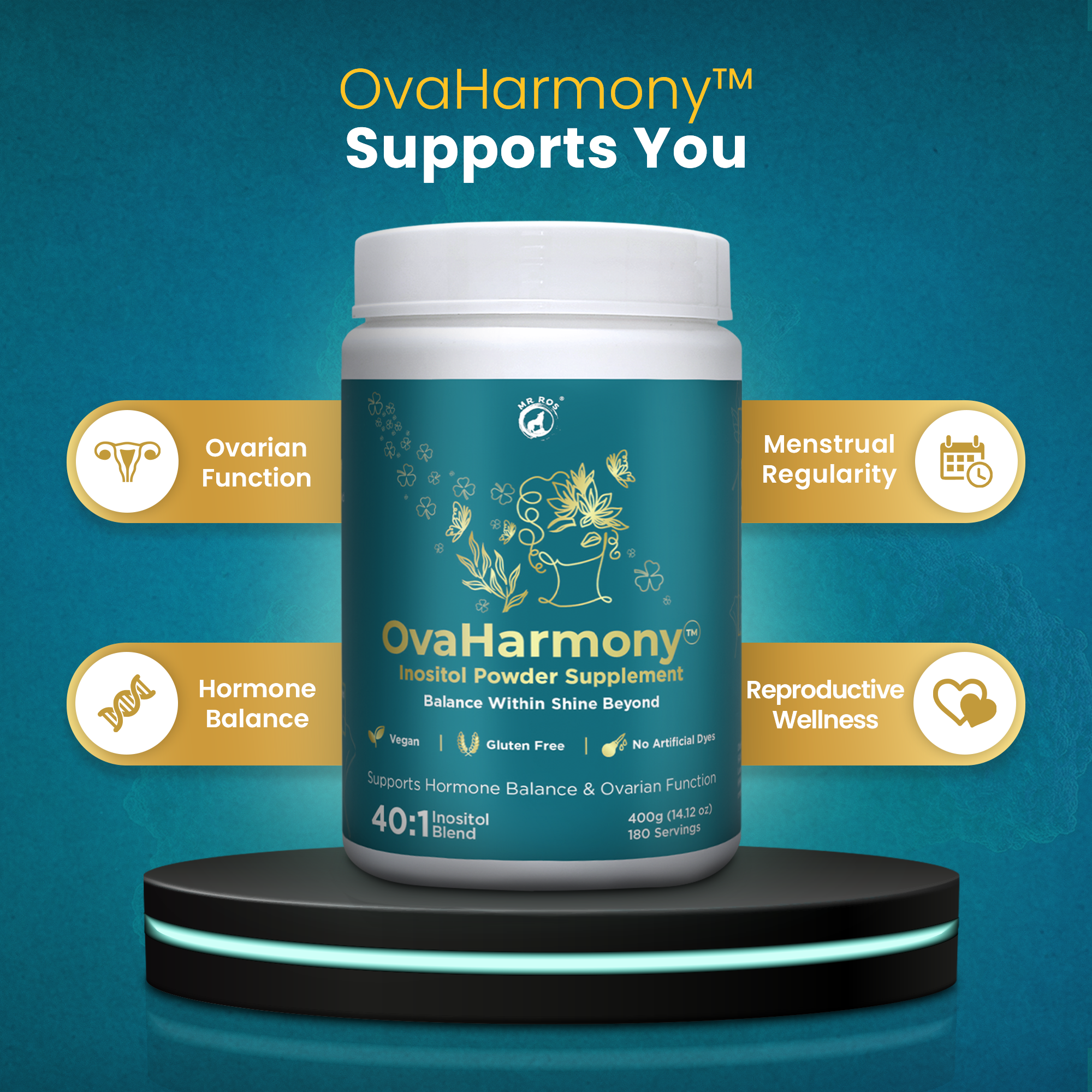 MR ROS OvaHarmony PCOS Powder β Daily Hormone Balance Support