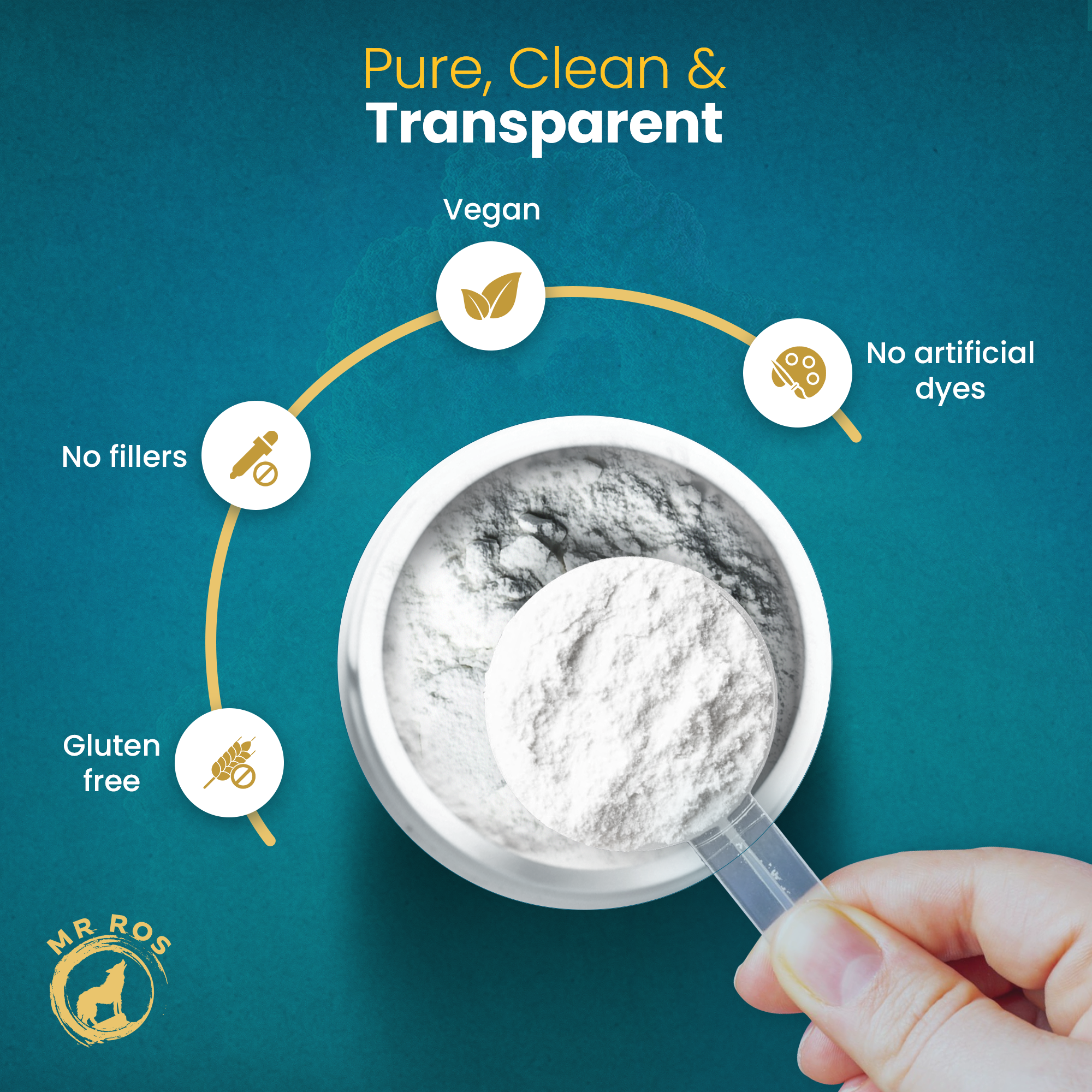 Serving scoop of OvaHarmony PCOS Powder