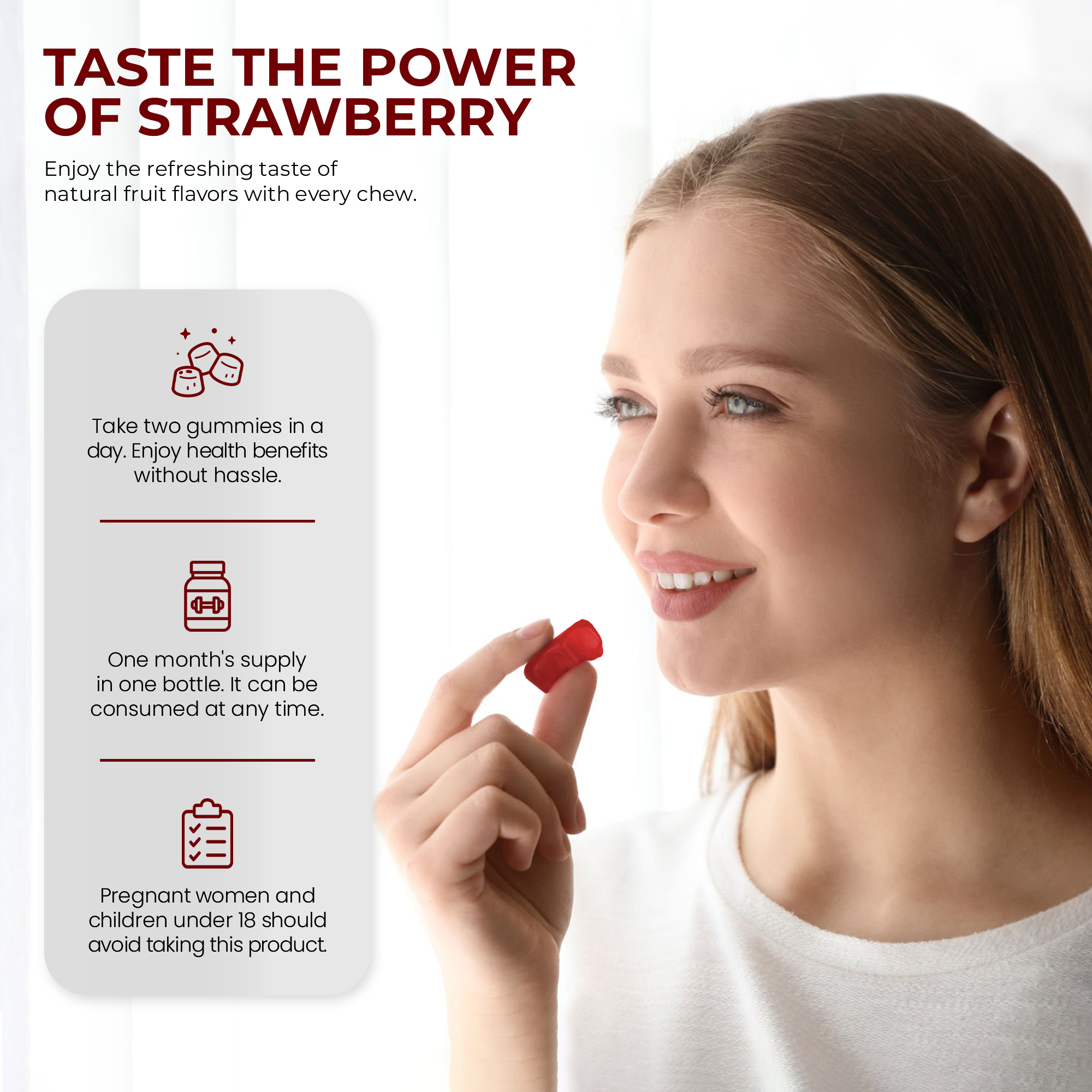 MR ROS Pre-Workout Gummies with Creatine Monohydrate & Green Coffee Bean Extract - 60 Gummies