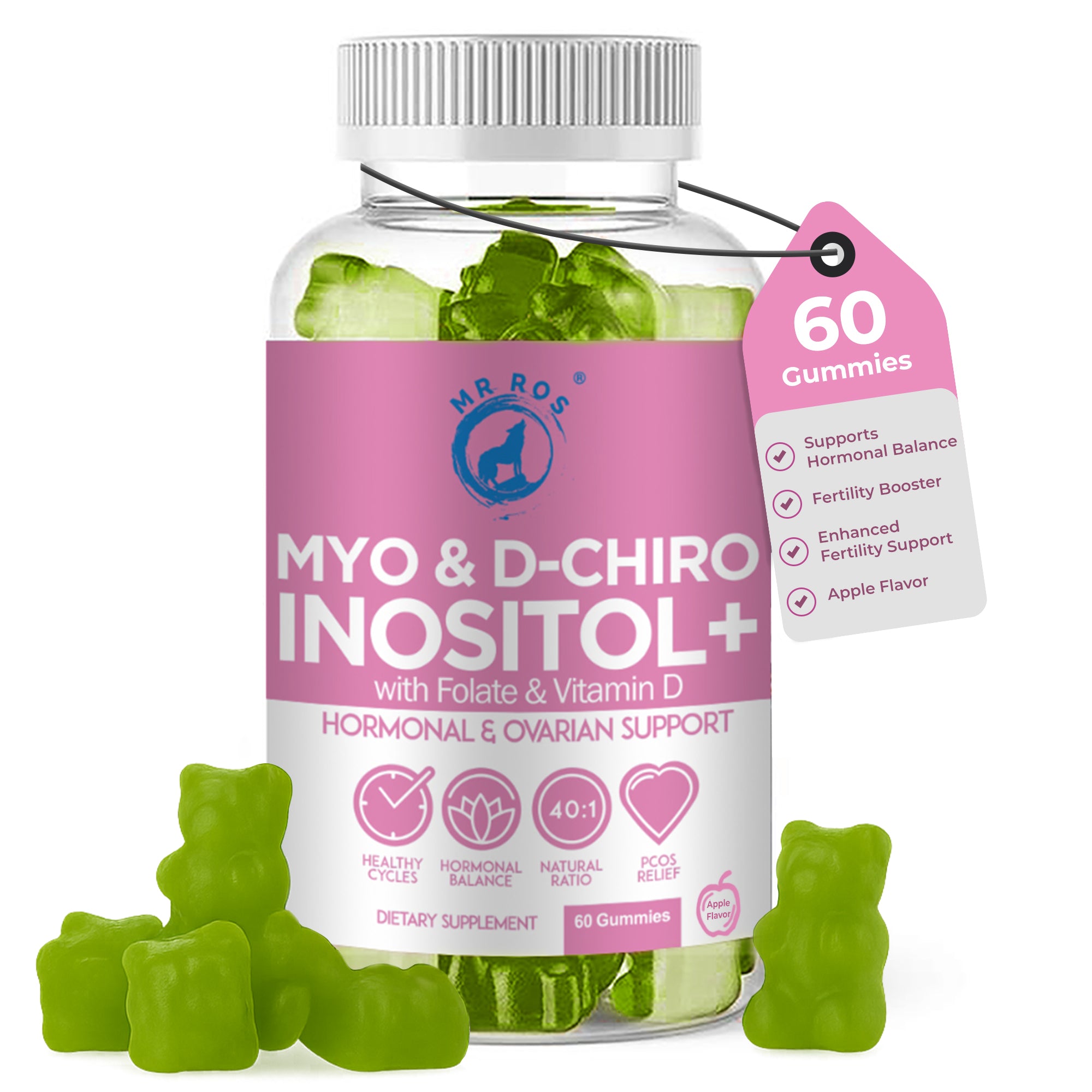 MR Ros PCOS Gummies – Strawberry & Apple – Hormone Balance Support